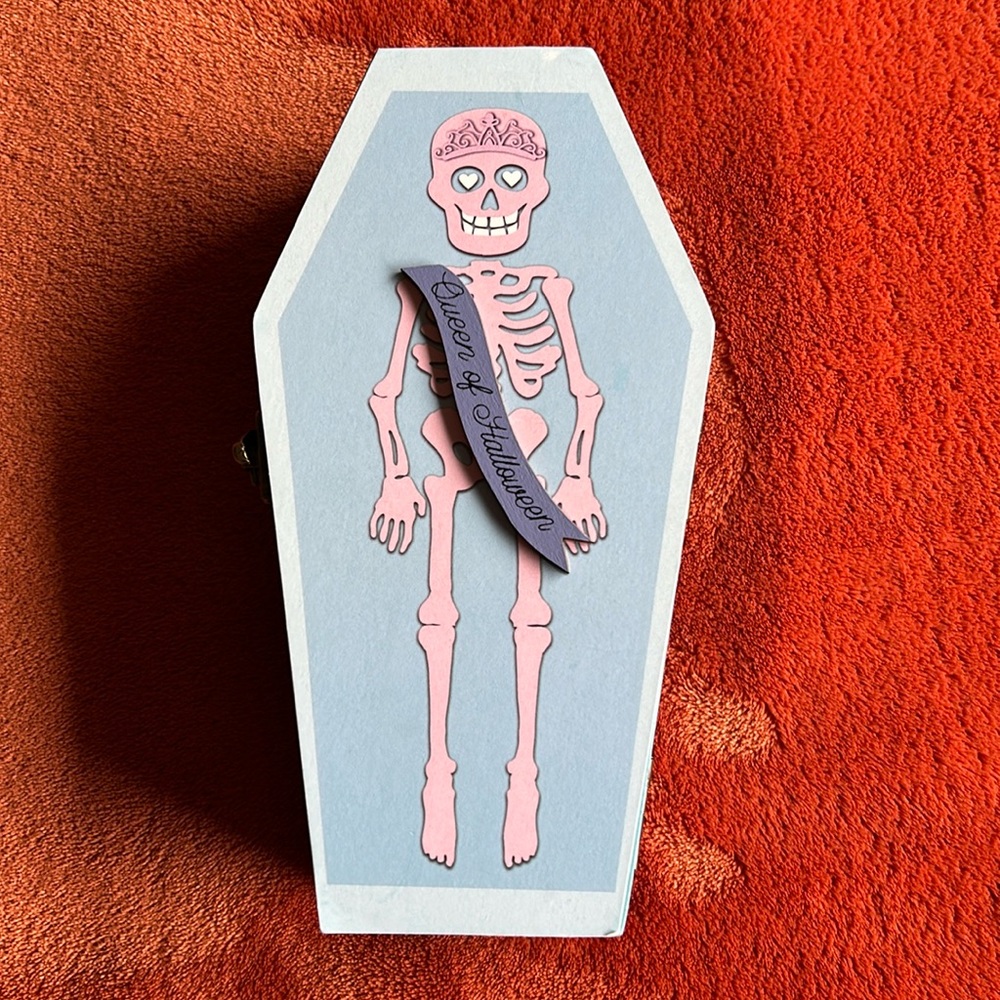 Ashland, Sweet and Spooky Mini Container Storage Box Coffin. Day of the Dead - Picture 1 of 7